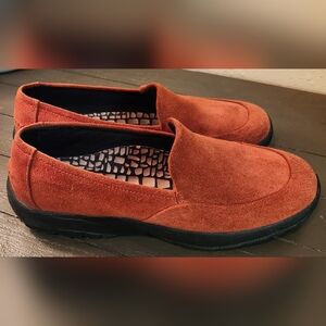 Rockport Women's Suede Loafers in Rich Rust